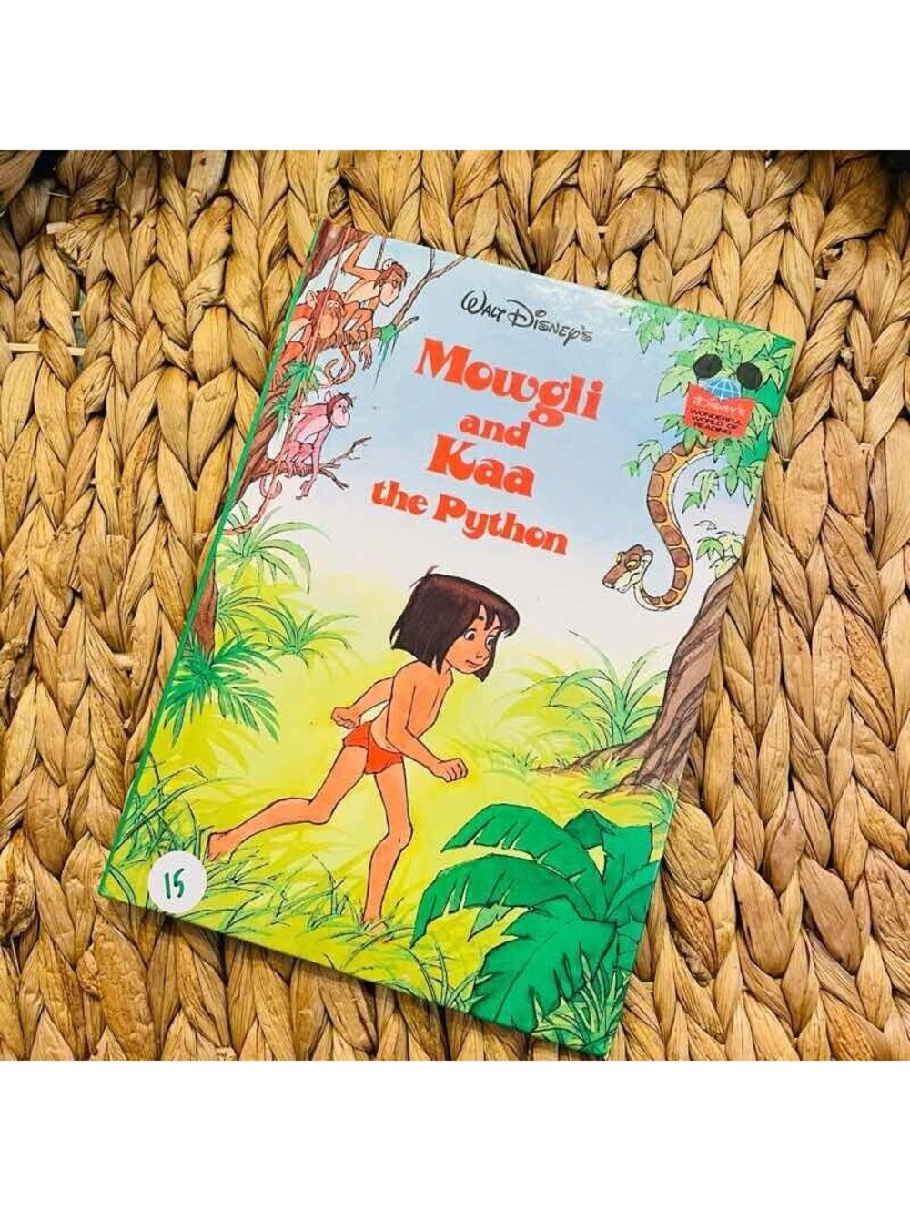 ✅Disney's The Jungle Book Mowgli and Kaa the Python 1981 Hardcover Book #️⃣15